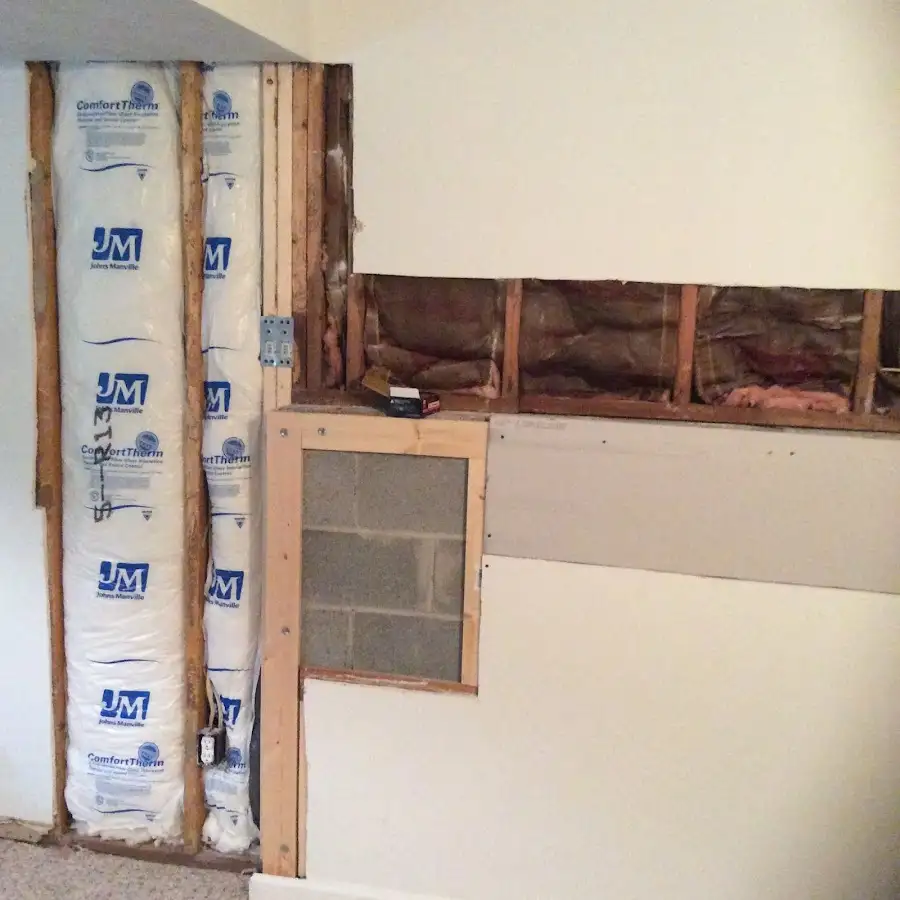 Wall insulation replacement during Contents Cleaning & Restoration in Pinecrest